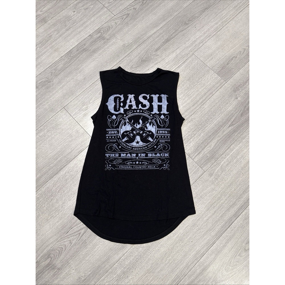 Johnny Cash Man in Black Muscle Shirt Black M Zion Legendary Country Rock